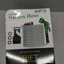 KUFFO Metal Garden Hose 50 ft - Heavy Duty Stainless Steel 304 Water Hose with 10 Function Nozzle - Flexible, Lightweight, Puncture-Resistant, No-Kink Outdoor Metal Hose for Yard, Gardening, Patio, RV