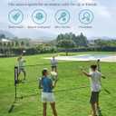 SONGMICS Badminton Net, Height Adjustable Volleyball Net, Pickleball Net for Junior Tennis, Kids, Indoor Outdoor Court, Foldable Nylon Net with Poles 10ft/13ft/16.5ft Wide