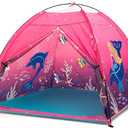 Kids Play Mermaid Tent for Kids, Play Tentes Foldable Pop Up Indoor Outdoor Party Playhouse Tents Toy for Boys Girls-47 * 47 * 41 (Pink)