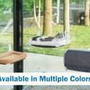 Zakkart Foldable Cat Hammock for Window - Cordless, Embeded Machine Washable Bed, Robust Metal Frame - Cat Window Perch for Large Cats and Kittens (White Bolster Bed, Large)
