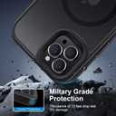 Gyizho Magnetic Case for iPhone 13 Pro Case, [Military Grade Drop Tested] [Compatible with MagSafe] Slim Protective Cover, Translucent Matte Shockproof Case 13 Pro Phone Case 6.1", Black