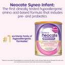 Neocate Syneo Infant - Hypoallergenic, Dairy-free, Amino Acid-Based Baby Formula with Prebiotic Fiber, Probiotics & DHA/ARA - Food Allergy-Friendly Formula - 14.1 oz (Pack of 4)