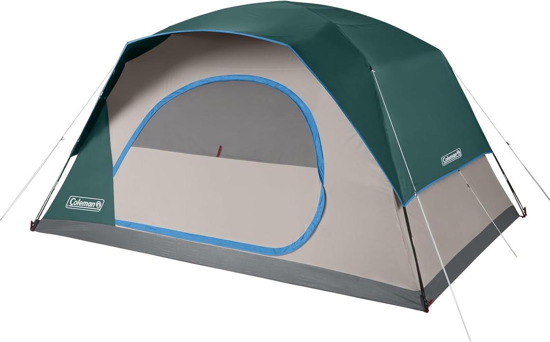 Coleman Skydome Tent with 5 Minute Setup, 2/4/6/8-Person Weatherproof Tent with Rainfly & Carry Bag, 20% More Headroom Than Traditional Canopies