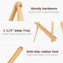 63" Easel Stand for Wedding Signs, Adjustable Wooden Display Easel with Holder, Tripod Floor Easel for Welcome Board, Poster, Picture, Photos, Paintings - Natural, 1 PCS