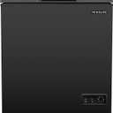 FRIGIDAIRE EFRF5003-BLACK Chest Deep Freezer-Garage-Ready, 5.0 Cu. Ft. Capacity, Black-Adjustable Thermostat-Removable Vinyl Coated Wire Basket-Easy Defrost Drain