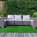 Garland Rug, Green 4' x 6' Artificial Grass Indoor/Outdoor Area Rug, Rectangle (GG000A048072K8)