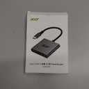 Acer SD Card Reader USB C, 3 in 1 Memory Card Reader with Dual Slots & USB 3.0, Micro SD Card Adapter for iPhone 16/15 Compatible with Camera, Android, MacBook Pro/Air, Laptop (Grey)