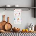 Pink Alphabet Hand Towels - Kids Boys Dish Towels, A-Z Alphabet Animals Hand Towels Dishcloth for Nursery Bathroom Kitchen Decorative, 16x24 Inch