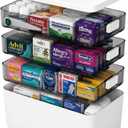 4-Tier Medicine Organizer - Portable Medicine Cabinet with Handle, Extra Large 4-Tier Set