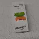 Dog Cat Pet Grooming Brush - Silicone Massage Brush for Deshedding and Bathing, Anti-Slip Rubber Shampoo Brush for Long & Short Hair Dogs and Cats (Orange)