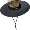 Straw Hat for Men & Women |Lifeguard Hat, Beach Hat & Sun Hat | Wide Brim for Sun Protection | One Size | Solid Black XL | Hemlock