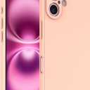 2 x iPhone 16 Plus Case, Slim Thin Ultra Flexible Silicone Phone Case for iPhone 16 Plus, Gel Rubber Soft Skin Silicone Protective Case, Feels Good to Touch, Drop Protection (Pink)