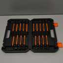 HORUSDY 18Pcs Nut Driver Set SAE and Metric, Impact Magnetic Nut Driver for impact drill, 6 Inch Extra Long Nut Drivers, Cr-V Steel 1/4" Hex Shank Quick Change, with Storage Case