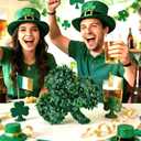 7.9'' St. Patrick's Day Table Decoration Artificial Leaf Clover Shamrocks Wooden Signs Irish Decor Lucky Green Clover for Irish Holidays Party Home Office Window Decor