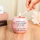 Boss Lady Gifts for Women, Boss Gifts, 10 Oz Handmade Ceramic Lavender Scented Candle, Gift for Boss Female, Boss's Birthday Gift for Women (Pink)