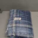 Horaldaily Spring Summer Flannel Blanket Throw, Buffalo Plaid Blue White Soft Fuzzy Plush Cozy Fleece Blankets for Couch Sofa Bed Lounging, Ideal Gifts for Kids Adults Self, 50x60