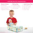 Melissa & Doug Mine to Love Bassinet Play Set Portable Carrier for Dolls with Crinkle Toy, Nursery Rhyme Book, 17.6 x 8.5 x 2.25