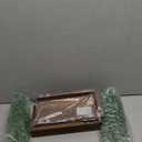 Dahey 2 Pack Wood Wall Planter Vase with Artificial Eucalyptus Farmhouse Wall Hanging Decor Pocket Planter for Indoor Fake Plants Greenery, Living Room Bedroom Kitchen Home Office Decoration (Medium, Brown)