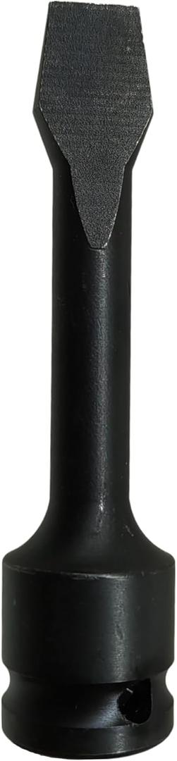 1/2-inch Drive Slotted Screwdriver Bit Socket, Heat-Treated Cr-Mo Alloy Steel, 1/2" Width x 5/64" Thickness Tip