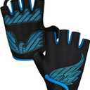 MOREOK Cycling Gloves Bike Gloves for Men/Women-[5MM Gel Pad] Half Finger Bicycle Biking Gloves for Cycling/Weight Lifting/Gym/Motorcycle/Rowing/Outdoor Sports-128 (XX-Large, blue)