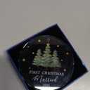 First Christmas Married Ornament 2025 - Wedding Gifts - Wedding Gifts for Couples 2025 - Married Couple Gift for Bride, Newlyweds - Bride Bridal Shower Gift - Glass 1st Xmas Ornament