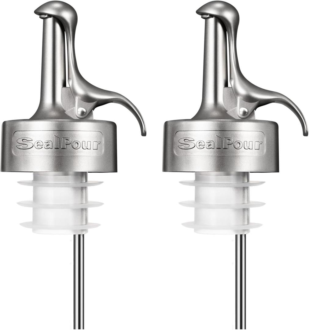Oil Pour Spout, Olive Oil Spouts, Dispenser Pour Spouts for Bottles, Plastic-free, Leak Proof, Vinegar,Wine and Sauce for Kitchen and Bar Accessories-2PCS (Small(p3018))