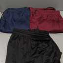 3PC or 5PC Men's Zipper Jogger Pants, Breathable & Flexible Fit, Comfortable for Sports & Casual Wear, Sweatpants for Men (Medium, Black/Maroon/Navy)