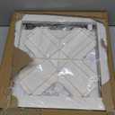 Lattice Design Outdoor Planter Box - 14.75” Square 13” Tall White Plant Pot - Decorative Plant Pots for Front Porch Decor - Flower Pots Outdoor Planters for Porch Patio or Garden Decor by Pure Garden