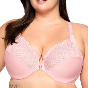 Glamorise Women's Plus Size Front-Close T-Back Wonderwire Underwire #1246 (38D)