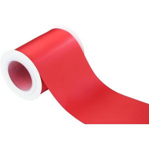 2 x Ribbonitlux 3" Wide Double Face Satin Ribbon 5 Yards (250-Red, Set for Gift Wrapping, Party Decor, Sewing Applications, Wedding and Craft