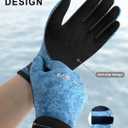 XUKER Neoprene Gloves Men Women, 3mm Camouflage Patterned Winter Wetsuit Gloves Keep Warm for Scuba Diving Surfing Swimming Fishing Water Sports (Blue, XXL)
