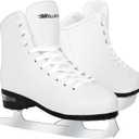 Ice Skates for Women, Adult Figure Skates for Men, Figure Skating Shoes with Velvety Lining for Indoor& Outdoor Rink,Ice Skates Size 5 6 7 8 9 10 11 and 2Y 3Y (White(W Air Cushion))