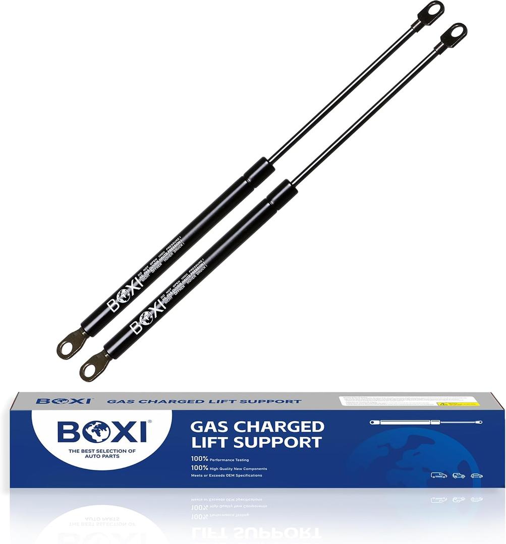 BOXI 2pcs Gas Charged Universal Lift Supports Struts Shocks Springs Dampers Extended Length 10 inches, Compressed Length 6.75 inches, 80lbs Force, 10.2mm Eyelet Ends SG459006, BX54609