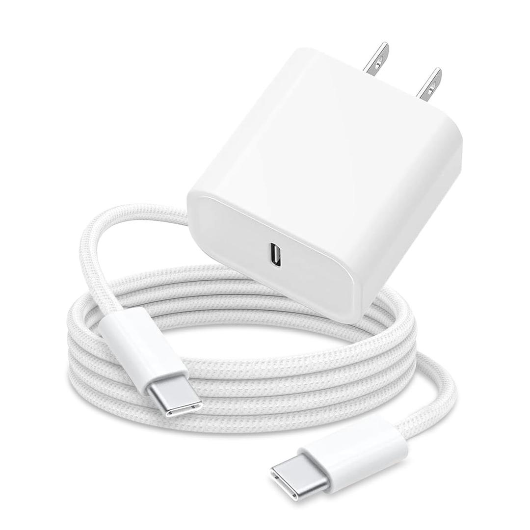 6FT 20W Fast Charger Adapter for NEW AirPod Pro 3 2025 AirPods 4 Gen 4 Generation,AirPods Pro 2 2nd,Max 2 2024, iPhone 17 16e 16 15,iPad 10th USB C Cable Charging Head,Samsung A14 A13 A15 A16 A03S A53
