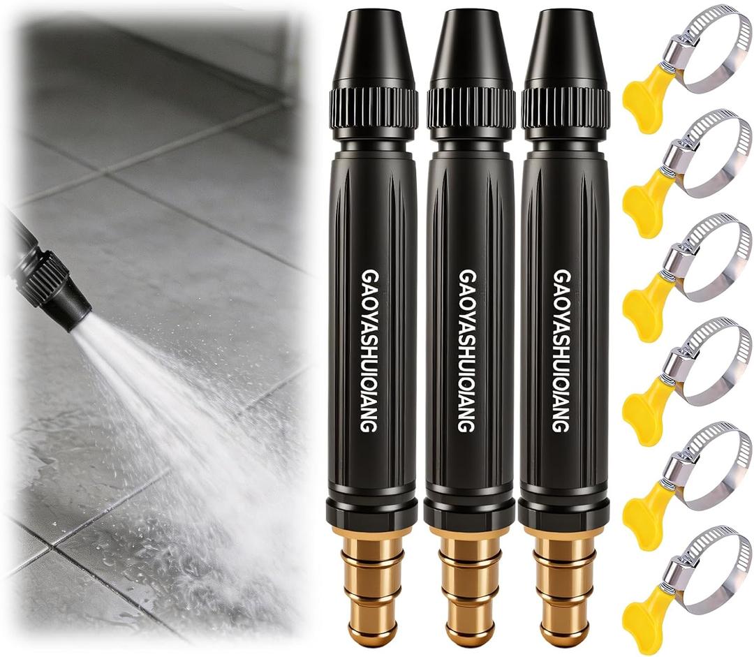 3PCS Home high-Pressure car wash Water Gun with Booster Nozzle, Multifunctional Watering Plants & Vegetables and car Washing