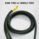 HBlife 50ft Garden Hose, Non Expandable Garden Hose with 10 Function Sprayer Nozzle, Flexible Lightweight Water Hose for Yard, Lawn, Car Wash and Outdoor