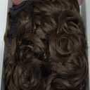 REECHO Curly Hair Extensions, 4PCS 16 inch Clip in Hair Extensions Lace Weft Short Curly Hair Extensions Clip Ins Invisible Natural Hairpieces for Women, Chocolate Brown