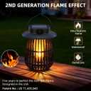KYEKIO 4Pack Gen2 Flame Solar Lanterns Outdoor Waterproof, Solar Hanging Lantern Decorative, Flickering Flame Outdoor Lanterns Solar Powered, Lights for Yard Patio Garden Decor as Mothers Day Gifts