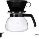 Melitta PourOver Coffee Brewer W/ Glass Carafe, Holds 6  6 Oz Cups, Black