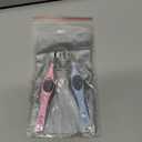 Cocos Closet Precision Tweezers for Women Facial Hair - Stainless Steel Tweezers for Women and Men - Ideal for Eyebrow Shaping and Hair Removal - Slanted Tips, Durable and Ergonomic Grip Design (Pink/Aqua)