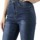Zylioo Tall Jeans for Women 31"/33" Inseam Long Stretch Denim Pants Straight Leg Mid Rise Classic Fit for Tall Ladies (Medium Extra Tall, Dark Blue-flare)