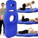 Inflatable Full Body Pregnancy Pillow, Full Body Maternity Airbed with Belly Hole for Comfort  Best Prone Sleeping Support for Pregnant Women  Portable, Adjustable & Travel-Friendly, Blue