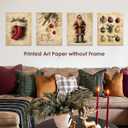 2 x Wheatwin Vintage Christmas Wall Art Decor, Merry Christmas Santa Claus Bathroom Wall Decor Posters Prints Set of 4, Christmas Wall Decor Gifts for Winter Holiday Living Room Bedroom Kitchen, 8x10 (Unframed)