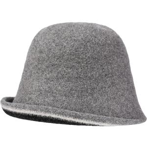 Women Warm Vintage Bucket Hats Fashion Fedora Cloche Cap Classic Felt Bowler Hat Outdoor Fall Winter (Grey)