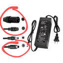 UL Listed 42V 2A Replacement Electric Scooter Charger for 36V Hoverboard Charger with 5 Plugs, Compatible with Scooter Power Adapter