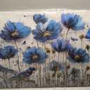 The Mode Art Gallery Nature Wall Art Blue Birds among the flowers Framed Artwork Prints Paintings for Bedroom Office Kitchen 24x48