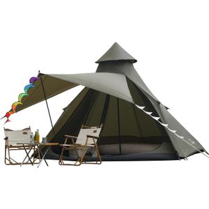 12'x10'x8'Dome Camping Tent 5-6 Person 4 Season Double Layers Waterproof Anti-UV Windproof Tents Family Outdoor Camping Tent