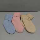 Baby Toddler Thick Wool Socks - Super Warm Soft Winter Solid Color Casual Crew Socks For Baby Girls Boys(Pack of 3)