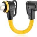 Kanayu 1.5ft SS2-50R to 14-50R 50amp RV Generator Adapter Cord Compatible with NEMA Locking SS2-50R Female to 14-50R Female Adapter Cord with Upgraded Grip Handle 6/3C+8/1C AWG for 50A RV and EV