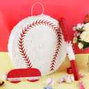 Hooqict Baseball Pinata with Blindfold and Bat Sports Pinata for Kids Boys Baseball Themed Birthday Party Decorations Supplies